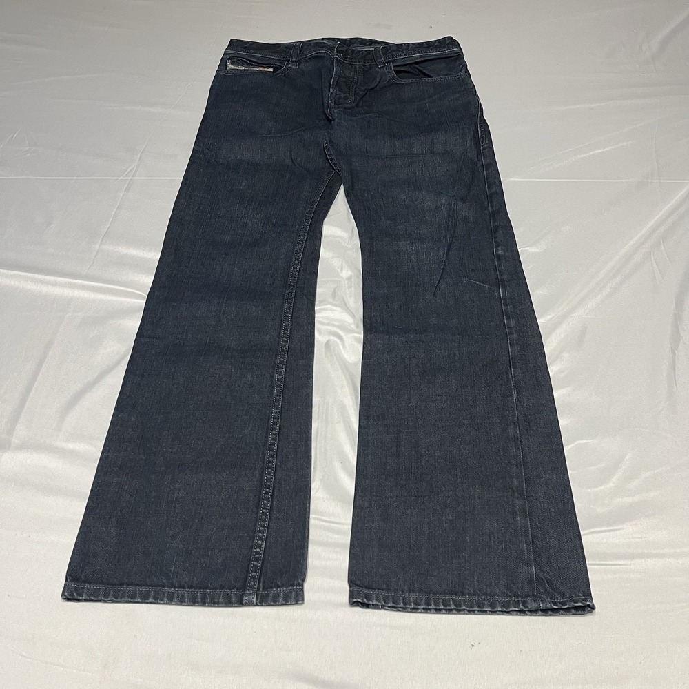 Diesel Jeans Mens Fits 32x30 Zatiny Regular Bootcut Button Fly Dark Wash 0088Z